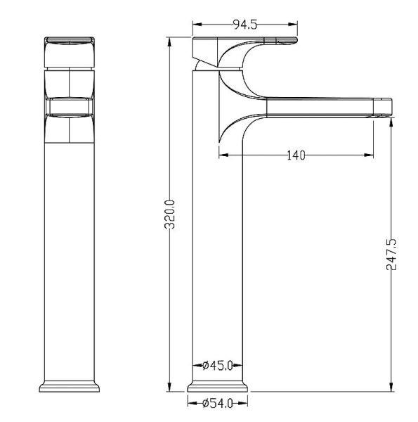 Смеситель для раковины Boheme Spectre 452-BR Бронза