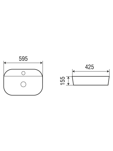 Раковина накладная WeltWasser WW SK ELBACH 2236