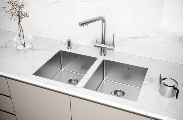 Мойка Paulmark LASSAN 38 UNI LA38-BS 380х440х200 мм, нержавеющая сталь, брашированная нержавеющая сталь