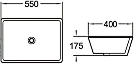 Раковина SantiLine SL-3004 55х40 белая