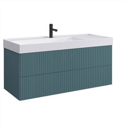 Тумба под умывальник Belux подвесная Сиртаки 120-02, Голубой Малахит матовый