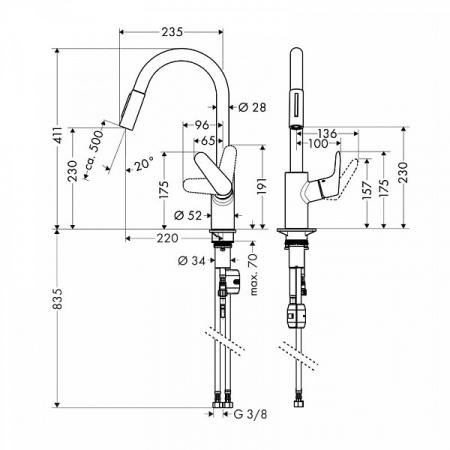 Смеситель для мойки Hansgrohe 31815800