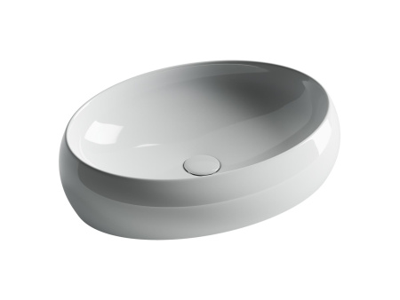 Умывальник чаша накладная овальная Ceramicanova Element 560*390*150мм, Белый, CN5033