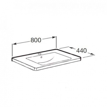 Умывальник Roca Unik The Gap 80x44 327470000