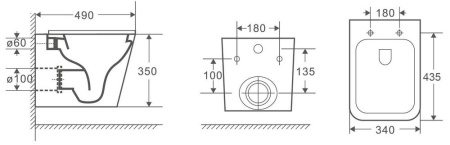 Унитаз подвесной WeltWasser WW GELBACH 043 GL-WT белый глянец