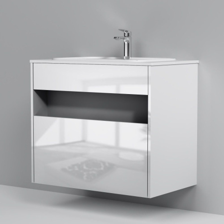 M8FFUX0801WG Func База под раковину AM.PM, 1 ящик (pull-out), 80 см, цвет белый глянец