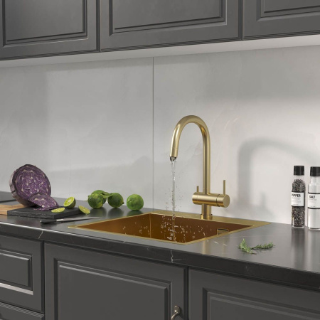 Кухонная мойка Reflexion Iseo RX2250GD брашированное золото