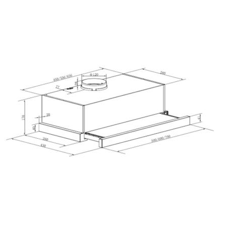 Кухонная вытяжка HOMSair FLAT 60 Glass черный