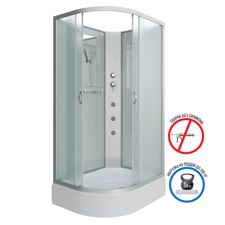 Душевая кабина Niagara Classic NG-2509-14BKT (100х100х210) высокий поддон(40см),стекло тонированное