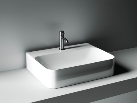 Умывальник Ceramicanova AURA с 1 отверстием для смесителя, без перелива 610*480*140мм, Белый, CN2001
