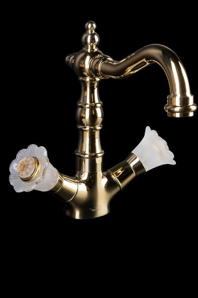 Смеситель для раковины Boheme Camelia 292 Золото