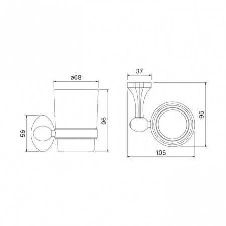 Подстаканник одинарный IDDIS Male MALSSG1i45