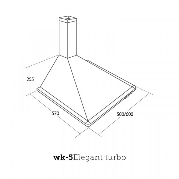 Вытяжка кухонная AKPO WK-5 Elegant Тurbo 50 см медь (без воздуховода)