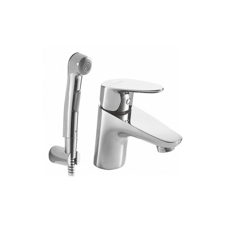 Смеситель для раковины с гигиеническим душем Bravat Drop F14898C-2, хром