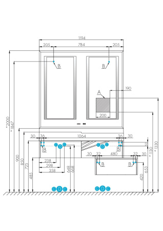 Зеркало AQUATON Сакура 120 1A249702SKW80