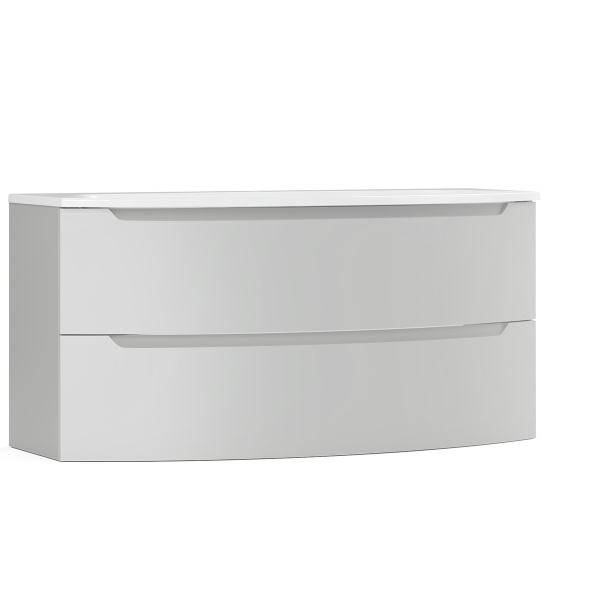 Тумба под умывальник Belux подвесная Ганновер 120-02, Silver
