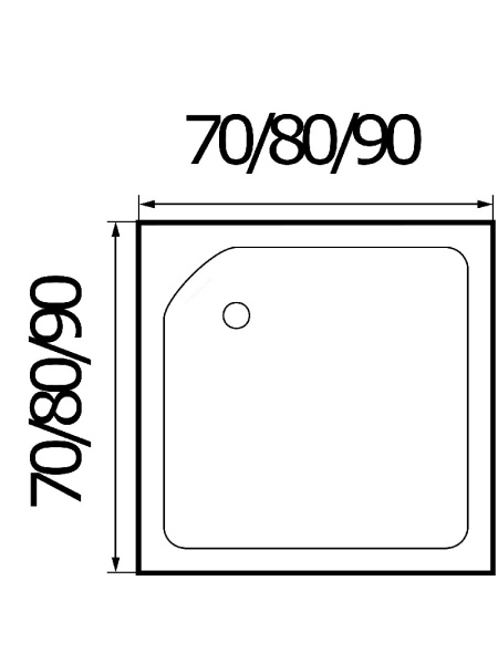 Душевой поддон Wemor WEMOR 80/24 S