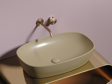 Умывальник чаша накладная овальная Ceramicanova Element 600*380*138мм, Капучино матовый, CN6049MC