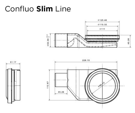 Душевой лоток Pestan Confluo Slim Line 450+, 13100023