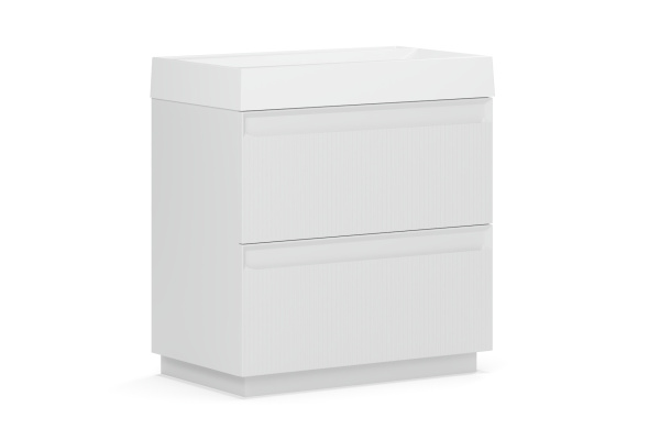 Тумба под умывальник Belux Базель напольная 80-02, Белый матовый