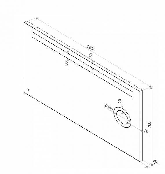 Зеркало Континент Eldorado LED 120х70 с увеличительным зеркалом
