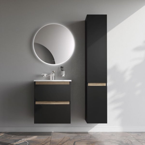 M85AFHX0552BM X-Joy База под раковину AM.PM, подвесная, 55 см, 2 ящика, черный матовый