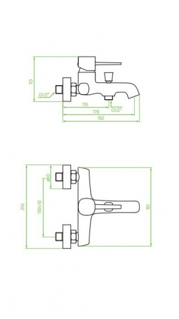 Смеситель для ванны Laveo Pola BAP_710D черный