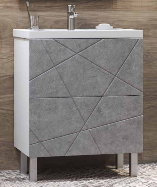 Тумба под раковину напольная VIGO Geometry tn.GEO.FOS.70.2Y бетон, 70 см