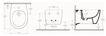 Биде подвесное Isvea Sentimenti Neo цвет синий матовый 10AR41010SV-2Z
