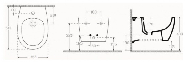 Биде подвесное Isvea Sentimenti Neo цвет синий матовый 10AR41010SV-2Z