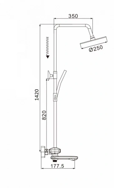 Душевая система Rose R3996T