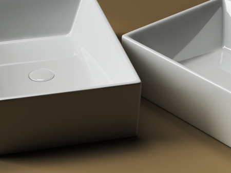 Умывальник чаша накладная овальная Ceramicanova Element 595*420*155мм, Белый, CN5012