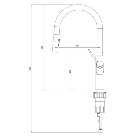 Смеситель для кухни OMNIRES Bend BE6455GL