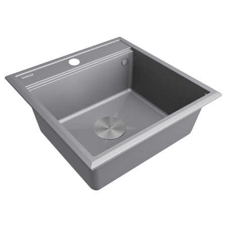 Мойка Paulmark STEPIA 50 PM115051-GRM 510х500х190 мм, IT-GRANIT, серый металлик