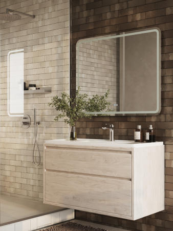 Зеркало Reflexion Blessed RF5447BL с фоновой подсветкой, к/с, диммером, антипаром 1000х800