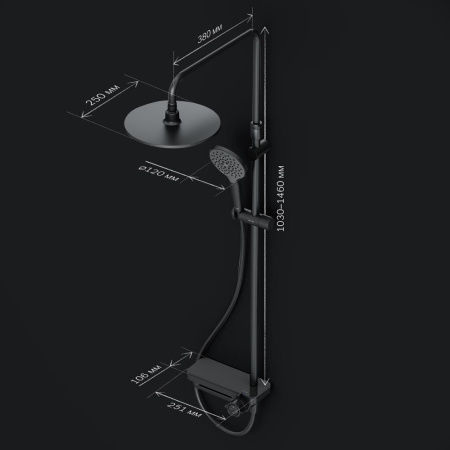 Душевая система AM.PM F0780722 Like