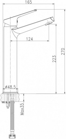 Смеситель для умывальника Cersanit Flavis 63038