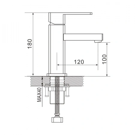 Смеситель для раковины Rose R2601 хром