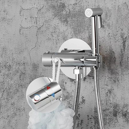 Термостатический смеситель с гигиеническим душем Gappo G7290