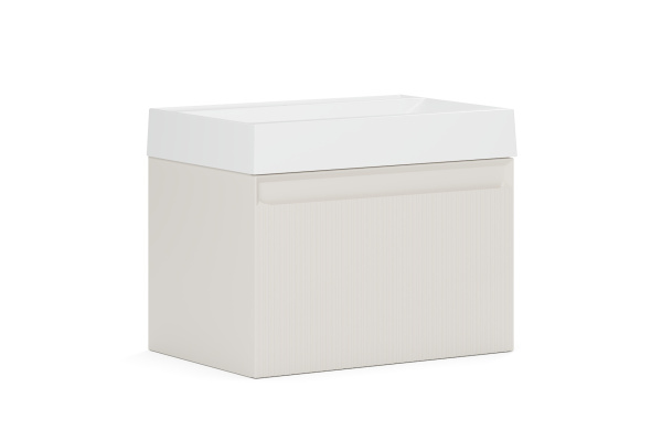 Тумба под умывальник Belux Базель подвесная 70-01, Светлый Миндаль матовый