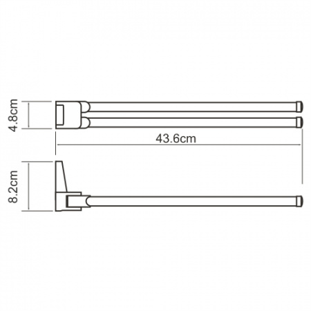 Держатель полотенец двойной WasserKRAFT Lopau K-6031