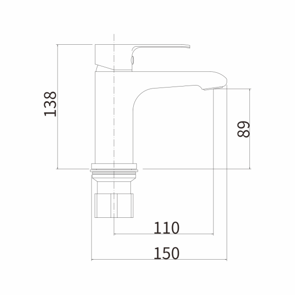 Смеситель для раковины FASHUN A1082-7, черный