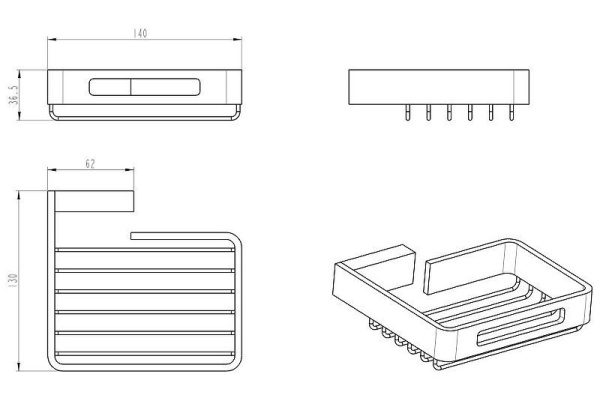 Держатель для губки Boheme Q 10959-NB Никель брашированный