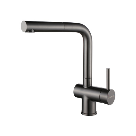 Смеситель для кухни Paulmark DOSSE Do214418-GM, вороненая сталь
