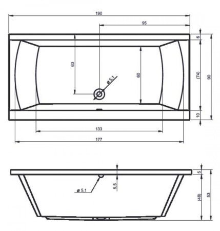 ВАННА RIHO JULIA 190*90