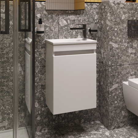 Тумба под умывальник Belux подвесная Чикаго 40 Белый глянцевый