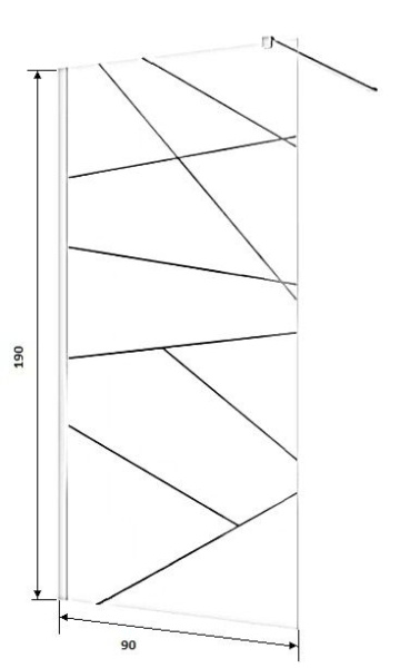 Ограждение PICK T90B душевое Ceruttispa без поддона (90x190)