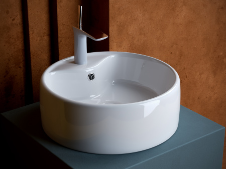 Умывальник чаша накладная круглая Ceramicanova Element 400*400*150мм, Белый, CN5027