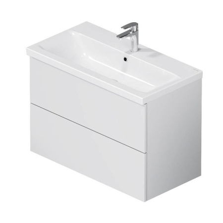 M90FHX0802WG Gem База под раковину AM.PM, подвесная, 80 см, 2 ящика push-to-open, белый, глянец