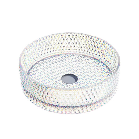 Умывальник чаша накладная круглая Ceramicanova Cristal 360*360*112мм, неон, CN6059